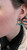 Vintage Sterling Silver Handmade Natural Turquoise Dangle/Drop Earrings 1.25”