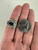Vintage MCM Sterling Silver Amethyst Marcasite Belt Buckle Shaped Ring 7