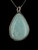 Vintage Sterling Silver Navajo Sky Blue Larimar Pendant Necklace 18”