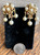 Vintage MCM Crown Trifari French Design Pearls Gold Necklace Earring Set 17"