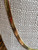 Vintage MCM Disco 70's 14k Gold Plated 5.4mm Herringbone Chain Necklace 20”