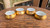 Vintage Reinhold Schlegelmilch (R.S.) Gilt Open Salt Cellars Germany Set of 4