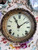 Antique Royal Bonn “La Lorne” Ansonia Bone China Mantel Clock Floral