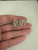 Vintage Sterling Silver Modernist Handmade Rose Post Stud Earrings