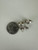 Vintage Sterling Silver Modernist Handmade Rose Post Stud Earrings