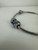 Vintage Sterling Silver Blue Enamel Charm Chest Gemstone Bracelet 8.25”