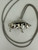 Antique 800 Sterling Silver Heavy Bull Charm Pendant Necklace 18”