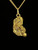 Vintage Rare Natural Heavy 22k Gold Rose Quartz Nugget Charm Pendant Necklace 18”