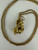 Vintage Rare Natural Heavy 22k Gold Rose Quartz Nugget Charm Pendant Necklace 18”