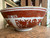 Vintage Japanese Porcelain Hong Kong Decorated Red Gold Floral Bowl  - MCM - 8"