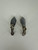 Vintage Sterling Silver Turquoise Mosaic Inlay Leaf Screw Back Earrings