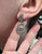 Antique Art Deco Flower Fan Shaped Marcasite Dangle/Drop Earrings