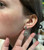 Antique Art Deco Flower Fan Shaped Marcasite Dangle/Drop Earrings