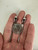 Vintage Sterling Silver Modernist Square Huggie Earrings