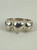 Vintage Sterling Silver Heart Trio Band Ring 5.5