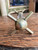 Antique Victorian Jugendstil Lead Crystal & Nickel Plated Brass Knife Rest