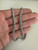 Vintage Sterling Silver Diamond Tennis Necklace 16.75”
