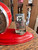 Vintage Chinese Mao Zedong Communist Party Alarm Clock Red Base - Works!