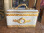 Vintage Mottahedeh Italian Porcelain Box Gold Trim Lidded Trinket Box