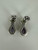 Vintage Sterling Silver Bali Peridot Amethyst Dangle/Drop Earrings