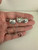Vintage Modernist Sterling Silver Cat Brooch/Pin Screw Back Earring Set