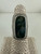 Vintage MCM Sterling Silver Long Rectangle Moss Agate Ring 6.5
