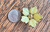 Vintage Trifari Custard Uranium Glass Flower Gripoix Poured Glass Pin Necklace