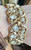 Vintage Crown Trifari MCM Wide Rhinestone Floral Leaf Gold Bracelet 7.75"