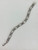 Vintage MCM Sterling Silver Marcasite X Kiss Link Bracelet 7.75”