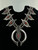 Vintage Sterling Navajo Pearl Red Coral Squash Blossom Naja Pendant Necklace