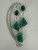 Vintage Sterling Silver Natural Green Chrysoprase Chalcedony Handmade Necklace