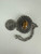 Vintage 950 Sterling Israeli Jerusalem Cats Eye Tigers Eye Pin Pendant Necklace