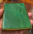 Vintage Deco 1936 Bakelite Catalin Cigarette Case Box Green Marbled Brass Hinges