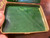 Vintage Deco 1936 Bakelite Catalin Cigarette Case Box Green Marbled Brass Hinges
