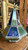 Vintage Multicolor Stained Glass Hanging Swag Pendant Lamp/Lantern - Works!