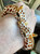 Vintage Kenneth Jay Lane KJL Giraffe Caramel & Wh Enamel Bracelet Earrings Set