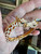 Vintage Kenneth Jay Lane KJL Giraffe Caramel & Wh Enamel Bracelet Earrings Set