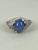 Vintage MCM 14k White Gold Linde Star Sapphire Diamond Ring 6