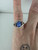 Vintage MCM 14k White Gold Linde Star Sapphire Diamond Ring 6
