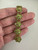 Vintage 10k Gold Peridot Flower Link Bracelet 8.5"