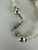 Vintage Sterling Silver Moonstone Beaded Necklace 27.5”