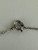Vintage Sterling Silver Butterfly Carved Abalone Pendant Necklace 16”
