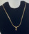 Vintage Garnet V-Bar Chevron Necklace 1970s Costume Unsigned Rich Gold Tone Jewelry