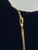Vintage Garnet V-Bar Chevron Necklace 1970s Costume Unsigned Rich Gold Tone Jewelry