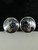 Vintage Sterling Silver Siam Nielloware Goddess Screw Back Earrings