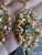 Vintage Miriam Haskell GP Pearls Rose Montee Glass Floral Huge  Drop Earrings 4"