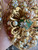 Vintage Miriam Haskell GP Pearls Rose Montee Glass Floral Huge  Drop Earrings 4"