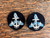Vintag WWII USN U.S. Navy WAVES Women's Coat Collar Insignia Wool Patch Pair