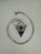 Vintage Sterling Silver Modernist Lapis Lazuli Pearl Triangle Pendant Necklace 18”