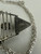 Vintage Sterling Silver Modernist Lapis Lazuli Pearl Triangle Pendant Necklace 18”